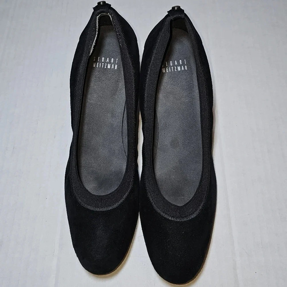 Stuart Weitzman Black Suede Grosgrain Trim Pumps - Picture 8 of 11